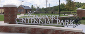 Kingsport Centennial Park sign