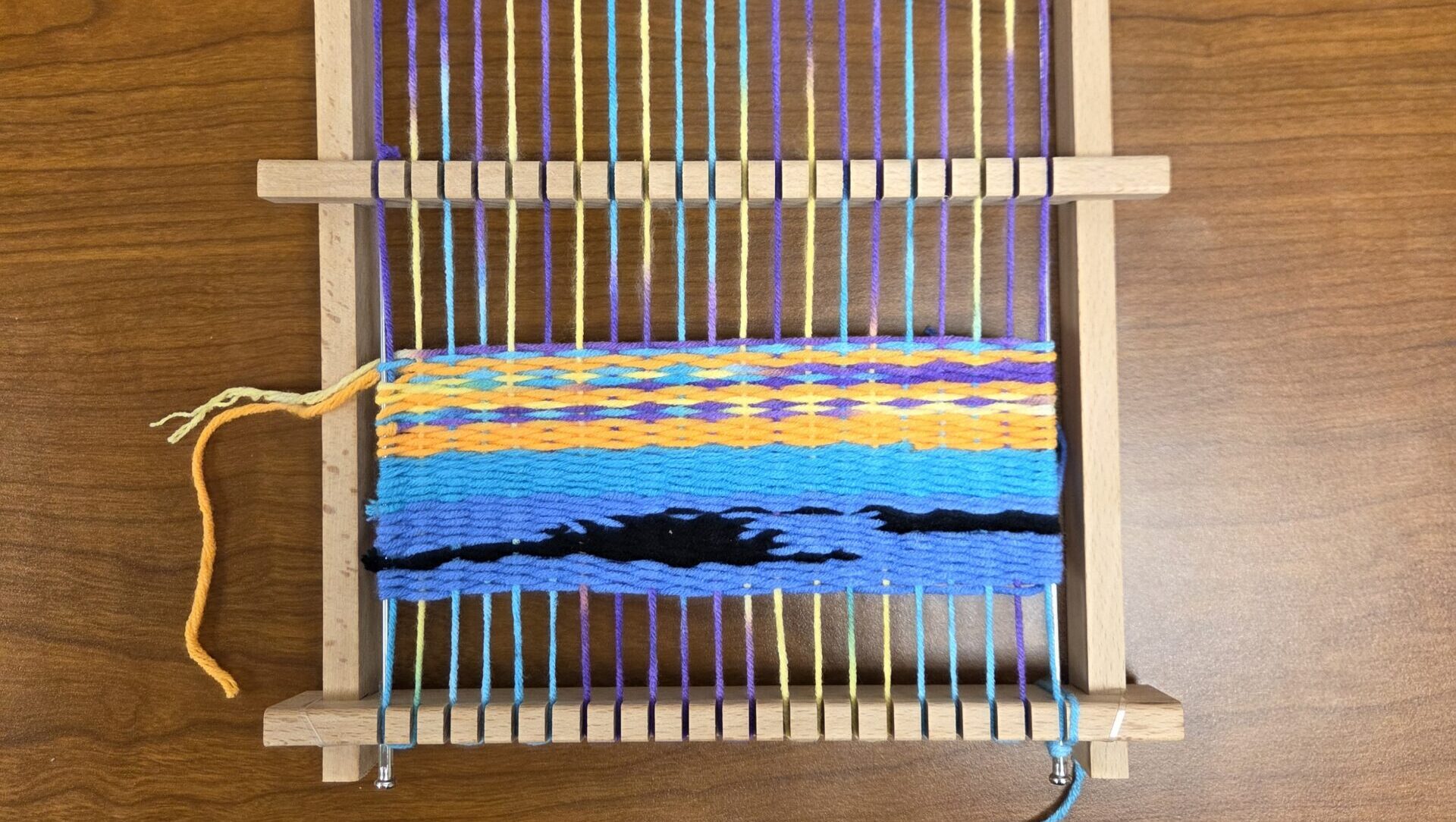 partial tapestry weaving